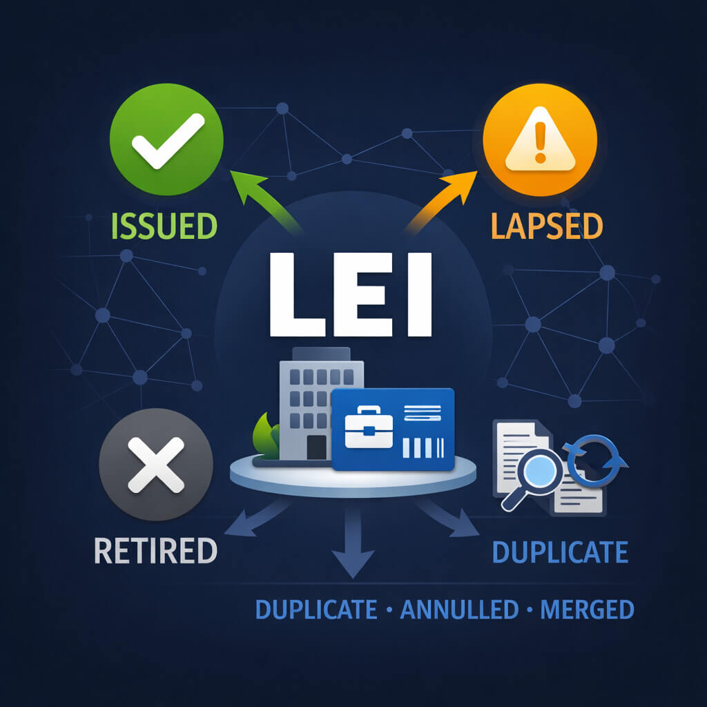 Článek vysvětlující, proč na stavu LEI záleží, včetně stavů vydáno, propadlo, zrušeno a výjimek v systému LEI